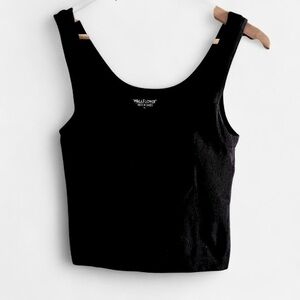 Wallflower Juniors Shelf Bra Classic Black Tank Top